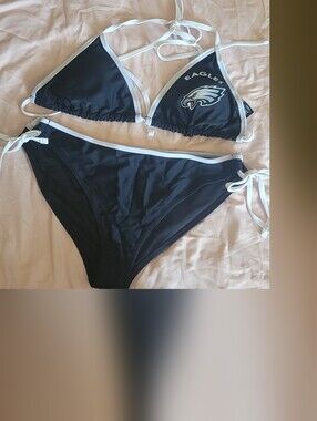 NFL Philadelphia Eagles Women's Bikini Swimsuit + 2 Pairs of Socks Bundle | Size
